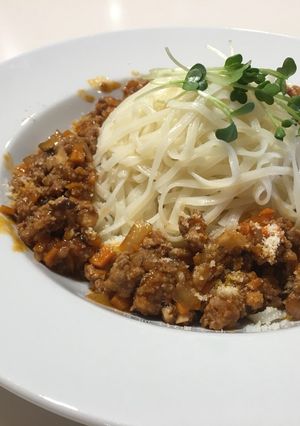 A picture of Japanese style Bolognese.