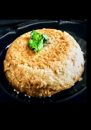 A picture of Eggless Whole wheat Savory Aubergine Cake.