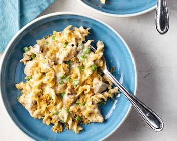 Easy Fast Cooking ATK Chicken Noodle Casserole for Two Very Delicious