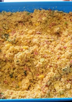 Foto de Farofa de bacon,  Pimentão e milho