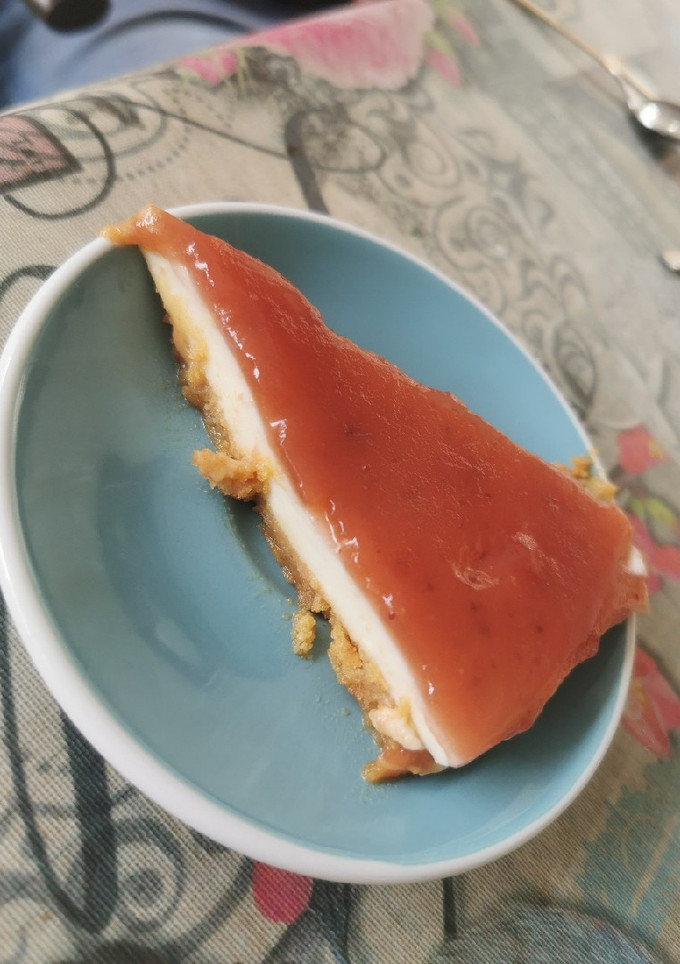 Una foto de Tarta de queso con galleta gluten free