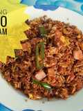 Nasi goreng cabe ijo dan ayam ham