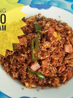 Foto resep Nasi goreng cabe ijo dan ayam ham