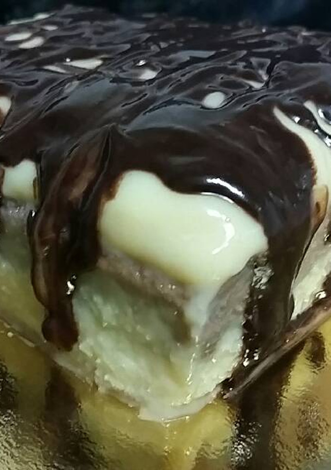 Una foto de Mini tarta de 2 sabores 🍰🍮🍫