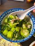Snake Gourd & Mustard Green Soup | Canh Mướp Cải Xanh