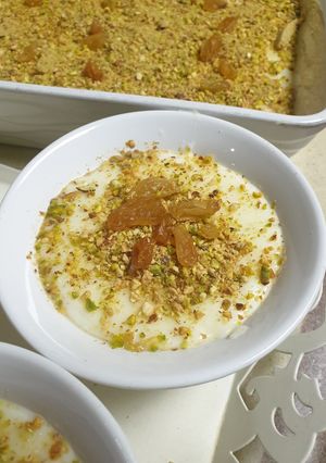 صورة لوصفة مهلبية تركية 🍚🥄