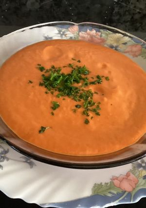 Una foto de Crema de tomate