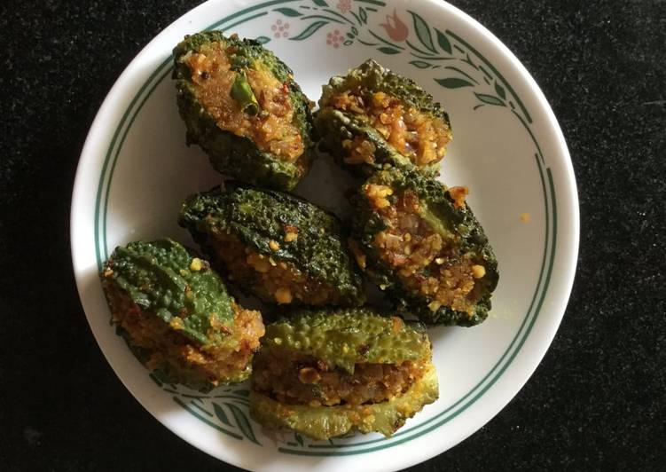 Simple Way to Prepare Quick Andhra Style Stuffed Karela (Bitter Gourd) Recipe