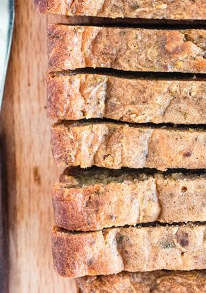 A picture of Greek Yogurt Zucchini Bread with Orange Zest.
