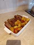 Colita de cuadril con papas al horno