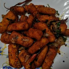 A picture of Paper like crunchy paneer.