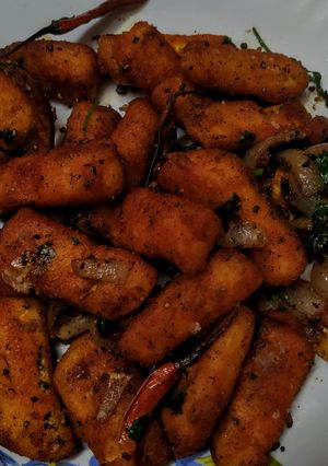 A picture of Paper like crunchy paneer.