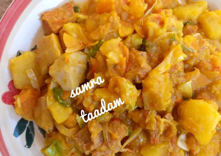 Recipe of Quick Cocoyam and sweetpotatos porridge | This is Recipe So Tasty You Must Test Now !!