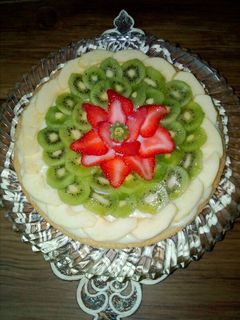 صورة لوصفة تارت الفواكه بحشوة كريم باتسيير 😋