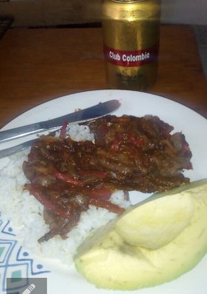 Una foto de Carne en Bistec