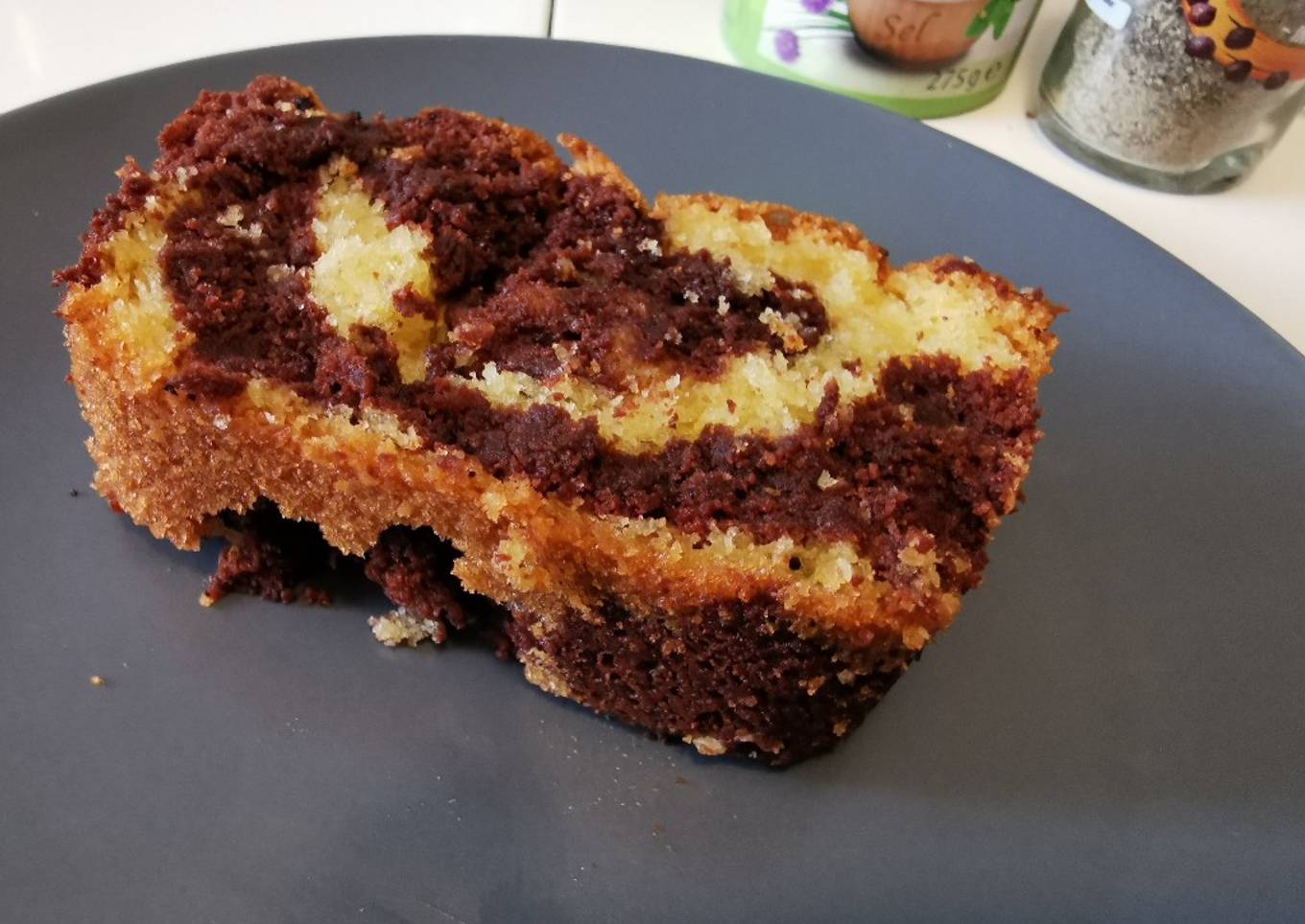 Gâteau marbré au chocolat