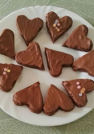 Csokoládés szívkeksz recept fotója