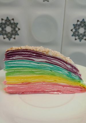 Foto resep Crepes cake rainbow