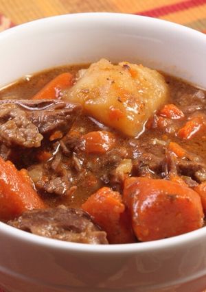 A picture of Beef Stew with Carrots and Potatoes (Pressure Cooker).