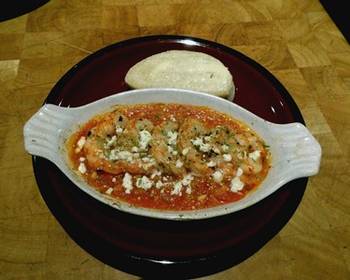 Update, Serving Recipe Argentine Red Shrimp With Tomatoes  Feta Cheese Delicious Nutritious