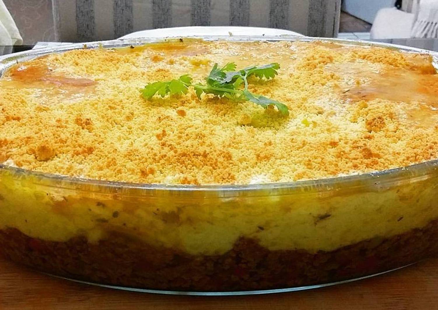 Escondidinho de Mandioquinha com Carne Moída e Azeitonas Receita por