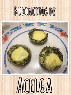 Una foto de Budincitos de acelga muy fácil, dietético y sin harina (Tarta)