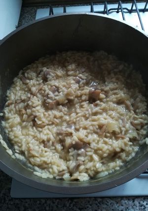 Una foto de Risotto de champiñones