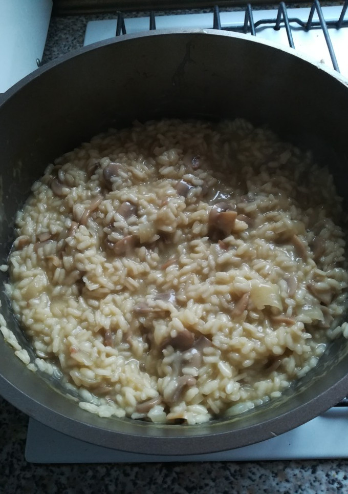 Una foto de Risotto de champiñones