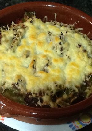 Foto principal de Judías verdes con cebolla y jamón gratinadas