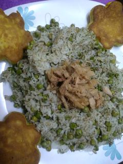 عکسی از دستور پلو نخودفرنگی و تن ماهی