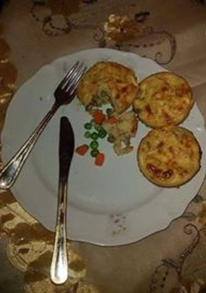 صورة لوصفة كب كيك مكعبات الدجاج