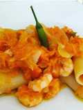 PACCHERI con zucca e gamberetti