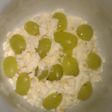 Postre de requesón y uvas