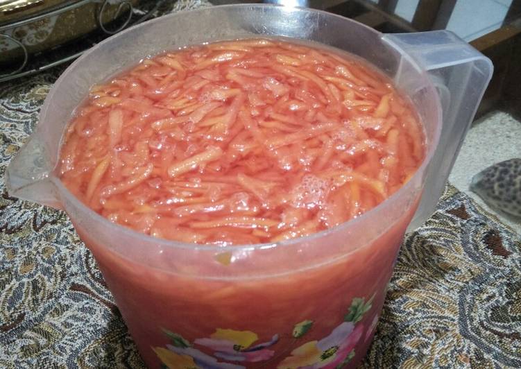 Resep Mudah Es Pepaya Merah Merona Yummy Mantul