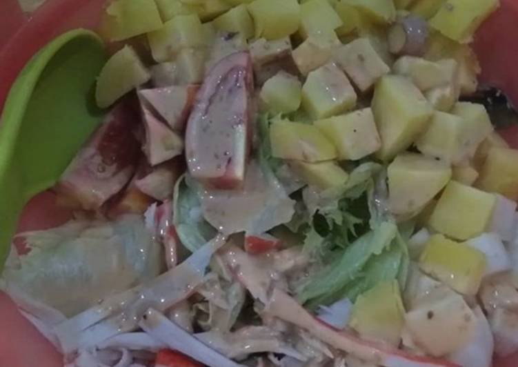Salad with Kewpie salad Dressing