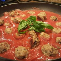 A picture of Eggplant meatballs.