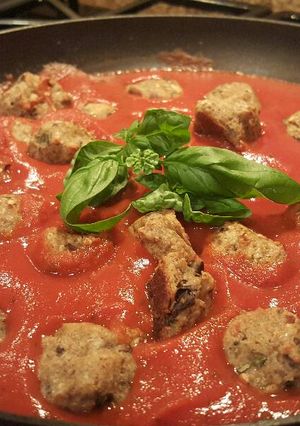 A picture of Eggplant meatballs.