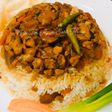 Nasi Tim Ayam Sosis Kecap