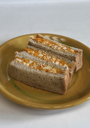 南瓜雞蛋沙拉三明治 的食譜成品照片