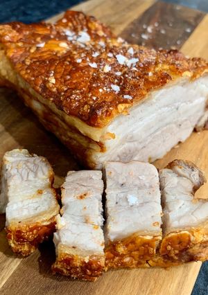 A picture of Airfryer chinese crispy roast pork.