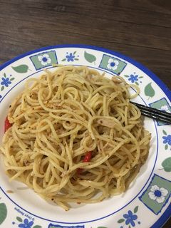 Foto resep Spaghetti Aglio Olio Tuna
