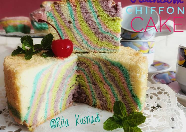 Resep Rainbow Chiffon Cake, Menggugah Selera
