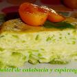 Pastel de calabacín y espárragos trigueros en microondas