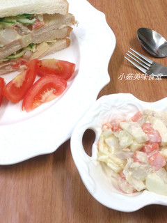 蘋果鮪魚沙拉三明治 的食譜成品照片