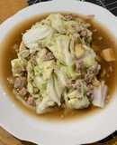ผัดผักกาดขาวหมูสับ