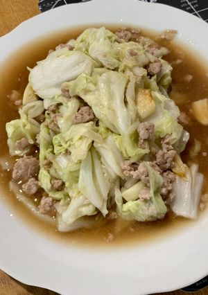 รูปของ ผัดผักกาดขาวหมูสับ