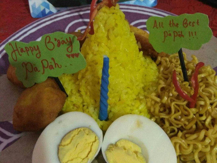 Resep Tumpeng mini ulang tahun Anti Gagal