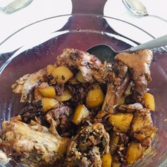 A picture of Chicken Adobo with Potato. 💕.