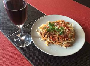 Una foto de Pasta con carne
