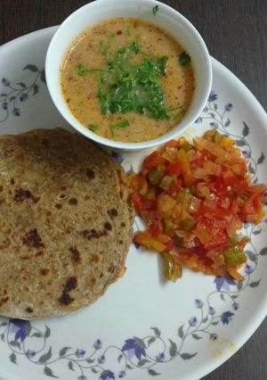 A picture of Lauki Paratha / Sorakkai Paratha.